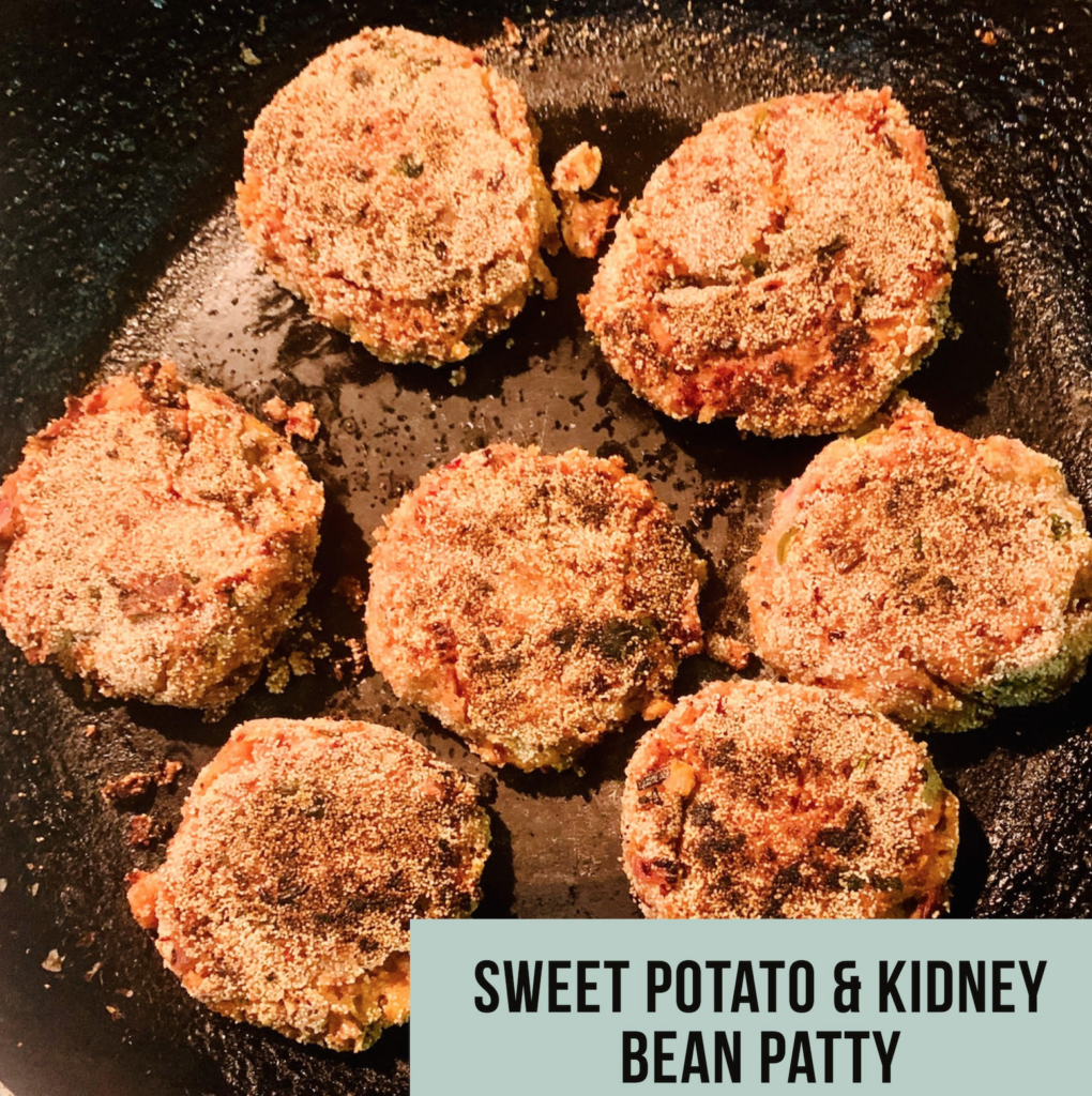 HEALTHY VEGAN SWEET POTATO & RED KIDNEY BEANS PATTIES