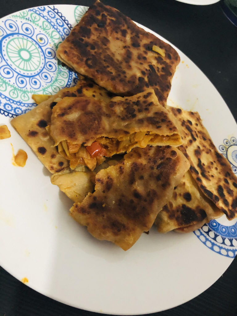 CHICKEN FRANKS PARATHA (SAUSAGE-STUFFED PARATHA)