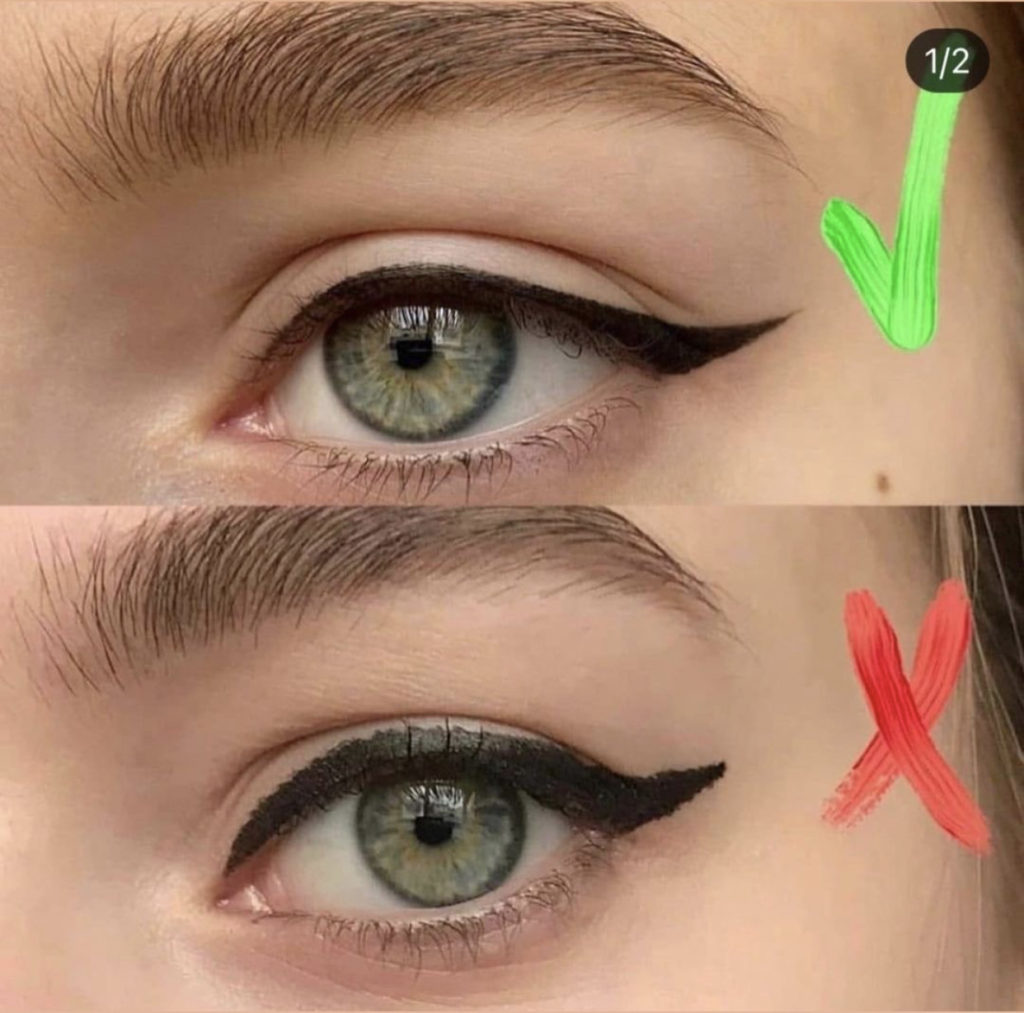 HOW TO DRAW WINGED EYELINER  WITH A PENCIL