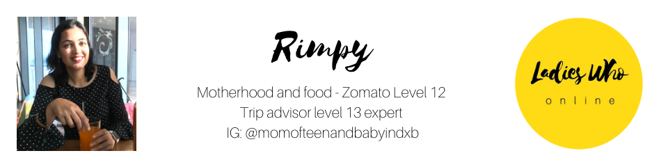 LADIES WHO ONLINE, momofteenandbabyindxb, rimpy gupta, dubai food ladies, koshary, dubai bloggers