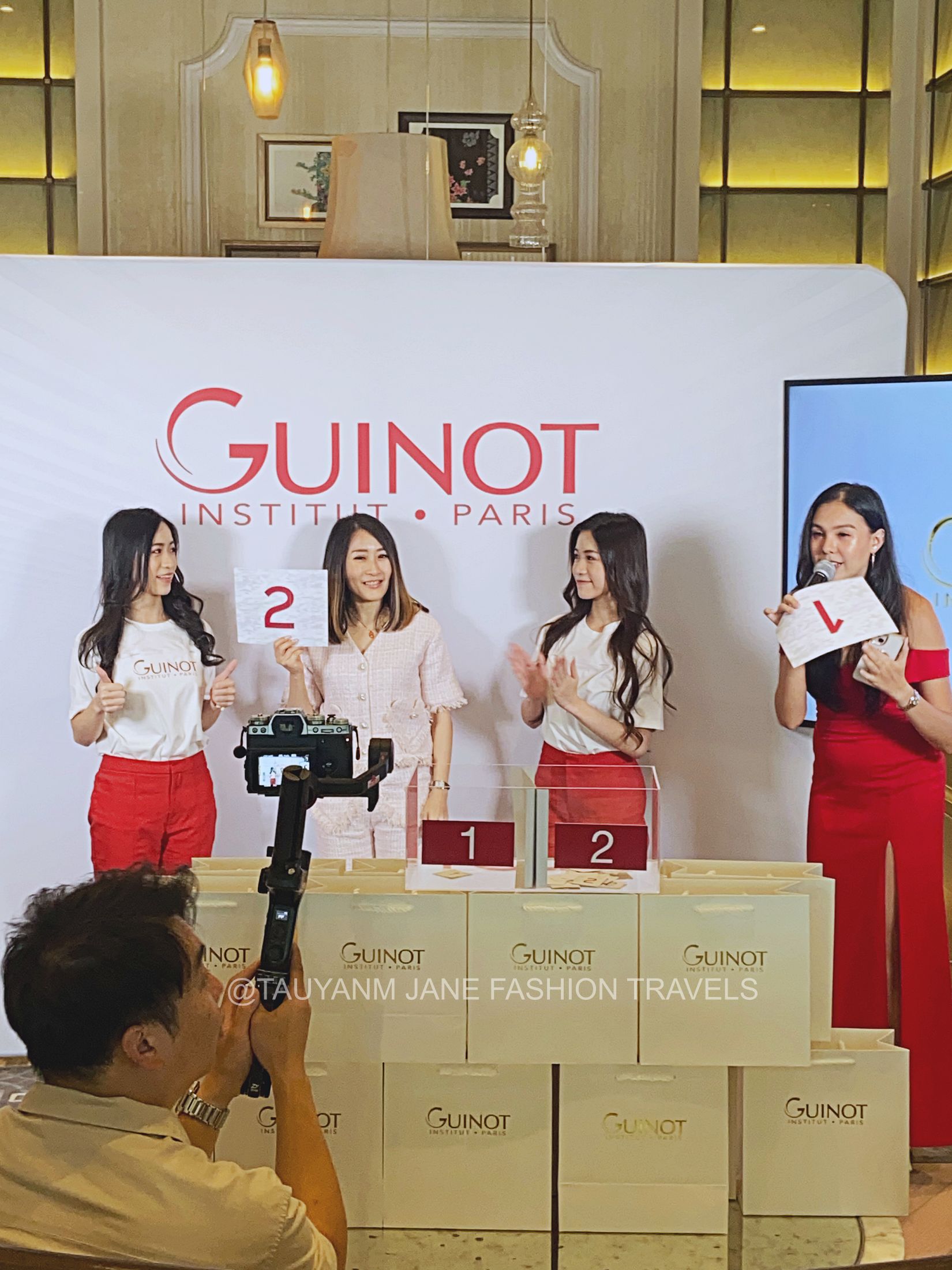 guinot, facial, afternoon tea, pr event, KOL Blogger influencer content creator youtube, weekly vlog, filipino, asian model, mukbang, eating coffee, 1 4